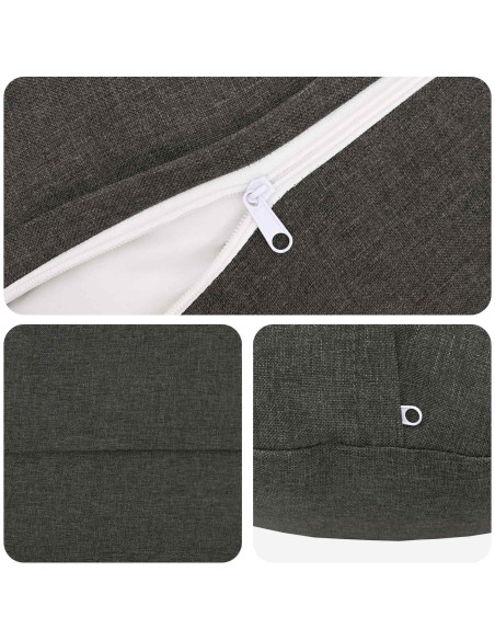 Federa 2 pcs HEERLEN Grigio Scuro Ø 40 cm
