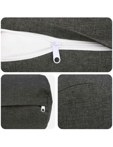 Federa 2 pcs HEERLEN Grigio Scuro Ø 15 x 40 cm