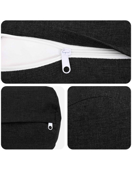 Federa 2 pcs HEERLEN Nero Ø 15 x 40 cm