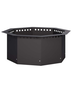 Anello per Focolare Nero 60 x 60 x 25 cm Acciaio