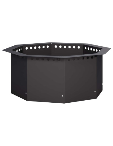 Anello per Focolare Nero 60 x 60 x 25 cm Acciaio