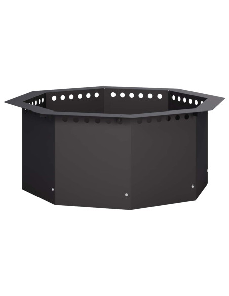 Anello per Focolare Nero 60 x 60 x 25 cm Acciaio