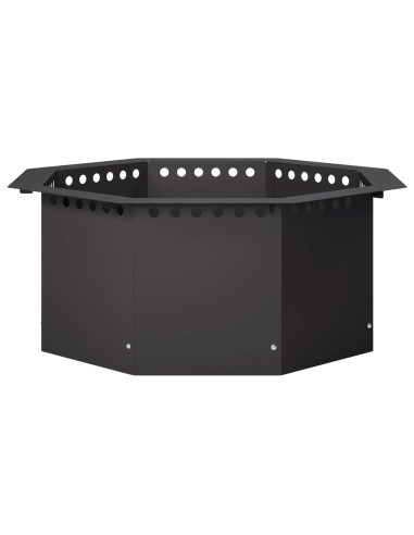 Anello per Focolare Nero 60 x 60 x 25 cm Acciaio