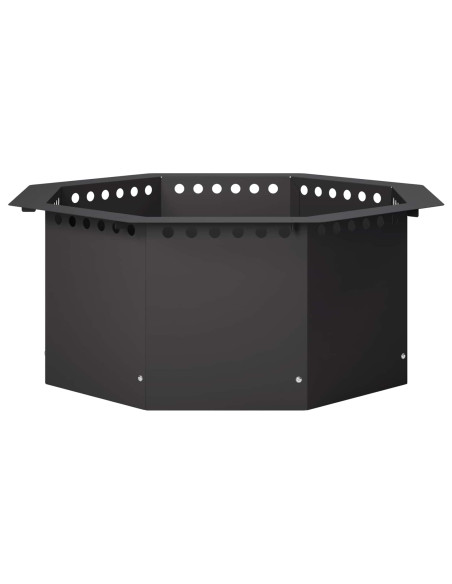 Anello per Focolare Nero 60 x 60 x 25 cm Acciaio