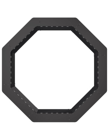 Anello per Focolare Nero 60 x 60 x 25 cm Acciaio
