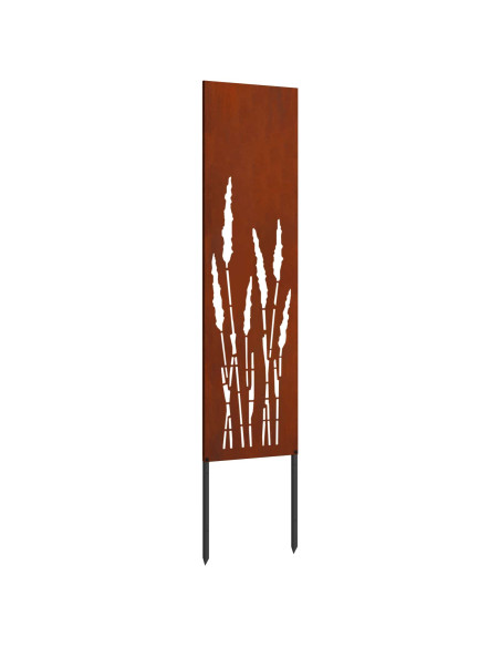 Schermo per privacy in giardino Traforo Ruggine 32 x 140 cm