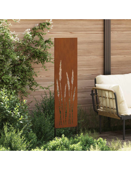 Schermo per privacy in giardino Traforo Ruggine 32 x 140 cm