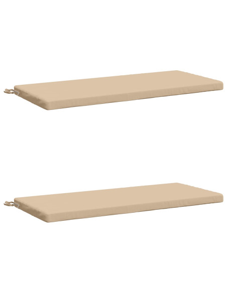 Cuscini per Panchina a 2 Pezzi SOEST 2 pz 100% Poliestere Crema