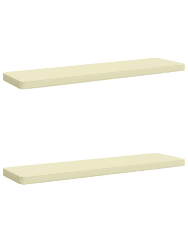 Cuscini per Panchina a 2 Pezzi VUGHT 2 pz 100% Poliestere Crema