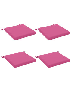 Cuscini per Sedia in 4 Pezzi SOEST 4 pz 100% Poliestere Rosa