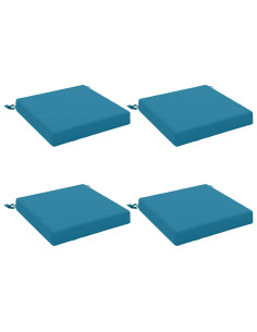 Cuscini per Sedia in 4 Pezzi SOEST 4 pz 100% Poliestere Azzurro