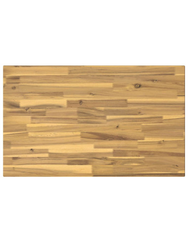 90 x 55 x 75 cm Legno di Acacia Massello Bianco e Nero