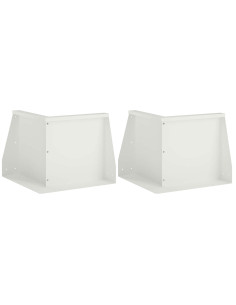 Muro di contenimento 2 pz 50 x 50 x 30 cm Acciaio Bianco