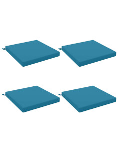 Cuscini per Sedia in 4 Pezzi SOEST 4 pz 100% Poliestere Azzurro