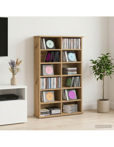 Mobile per CD Rovere Artigianale 60 x 17 x 92 cm