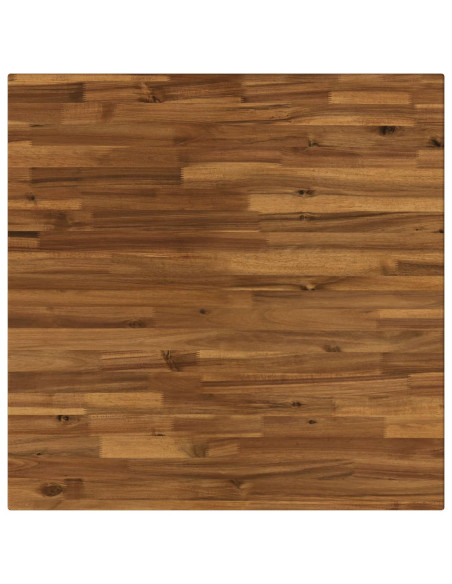 90 x 90 x 75 cm Legno di Acacia Massello Naturale e Nero