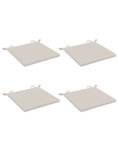 Cuscini per Sedia in 4 Pezzi SOEST 4 pz 100% Poliestere Bianco
