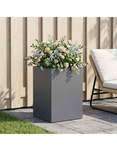 Vaso da giardino Antracite 40 x 40 x 60 cm