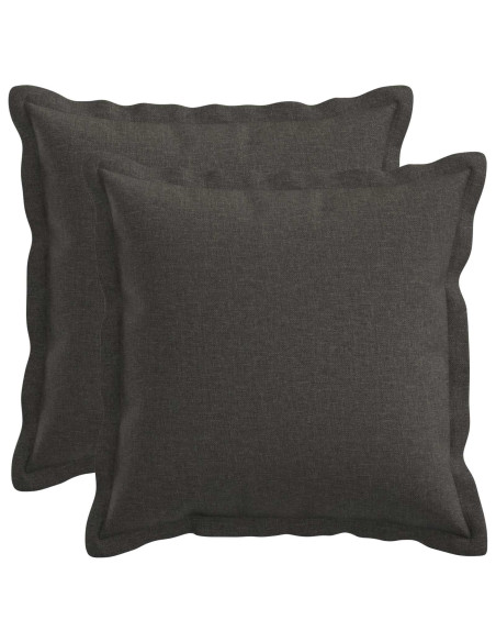 Federa 2 pcs HOUTEN Grigio Scuro 40 x 40 cm Lino