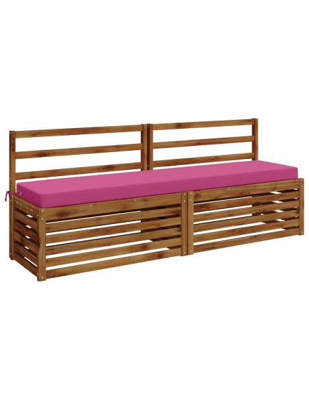 Cuscini per Panchina a 2 Pezzi SOEST 2 pz 100% Poliestere Rosa