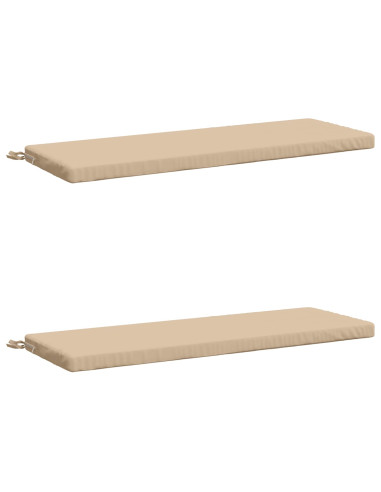 Cuscini per Panchina a 2 Pezzi SOEST 2 pz 100% Poliestere Crema