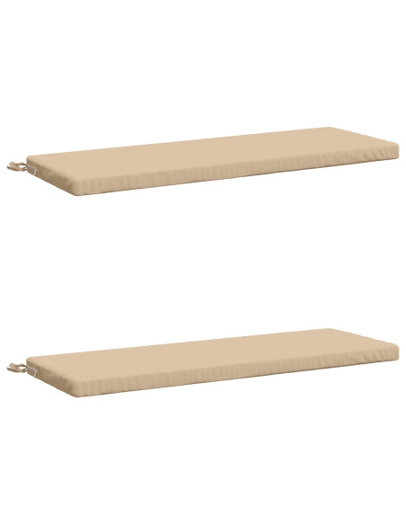 Cuscini per Panchina a 2 Pezzi SOEST 2 pz 100% Poliestere Crema
