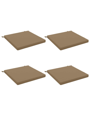 Cuscini per Sedia in 4 Pezzi SOEST 4 pz 100% Poliestere Tortora