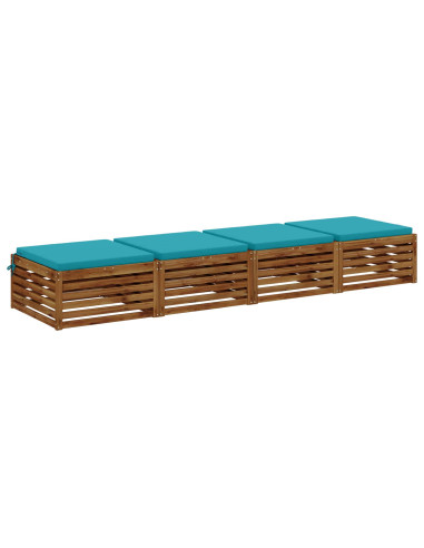 Cuscini per Sedia in 4 Pezzi SOEST 4 pz 100% Poliestere