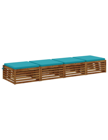 Cuscini per Sedia in 4 Pezzi SOEST 4 pz 100% Poliestere