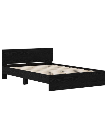 Struttura letto con testata Rovere Nero 160 x 200 cm
