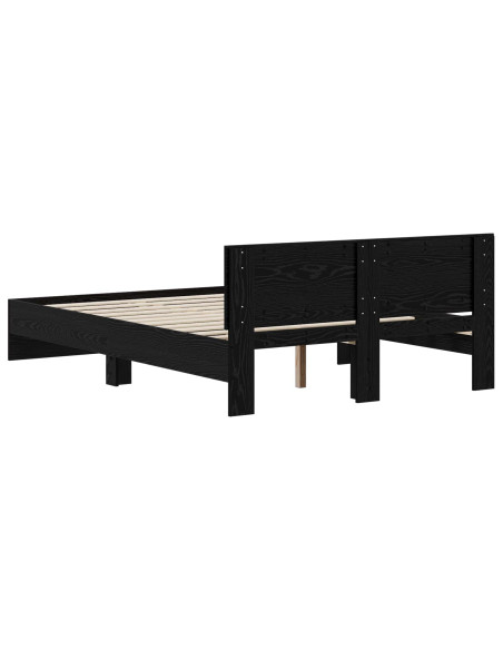 Struttura letto con testata Rovere Nero 160 x 200 cm