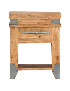 Comodino 40x30x51 cm in Legno Massello di Acacia