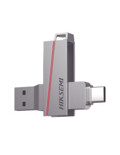 HIKVISION PEN DISK USB FLASH USB 3.2 64GB E307 DUAL SLIM METAL CASE SILVER