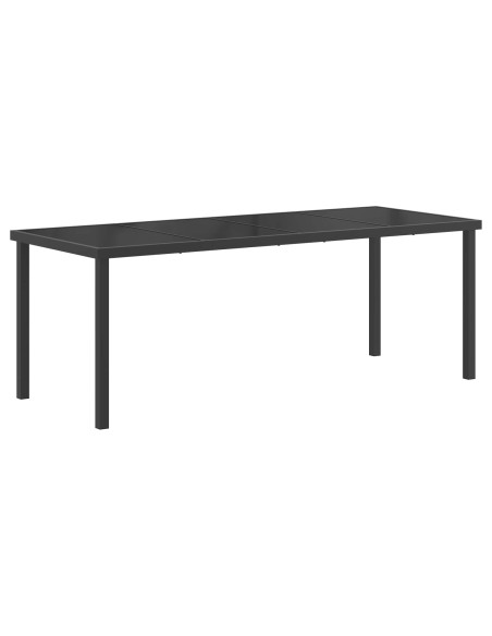 Set da Pranzo per Giardino 25 pz Nero polyrattan