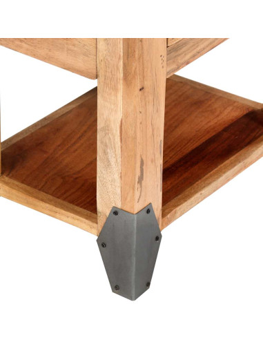 Comodino 40x30x51 cm in Legno Massello di Acacia