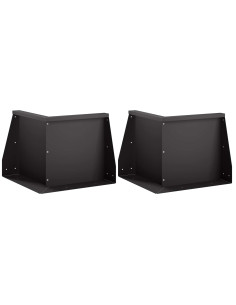 Muro di contenimento 2 pz 50 x 50 x 40 cm Acciaio Nero