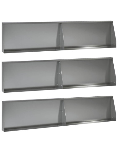 Muro di contenimento 6 pz 100 x 12 x 50 cm Acciaio zincato