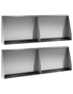 Muro di contenimento 4 pz 60 x 12 x 30 cm Acciaio zincato