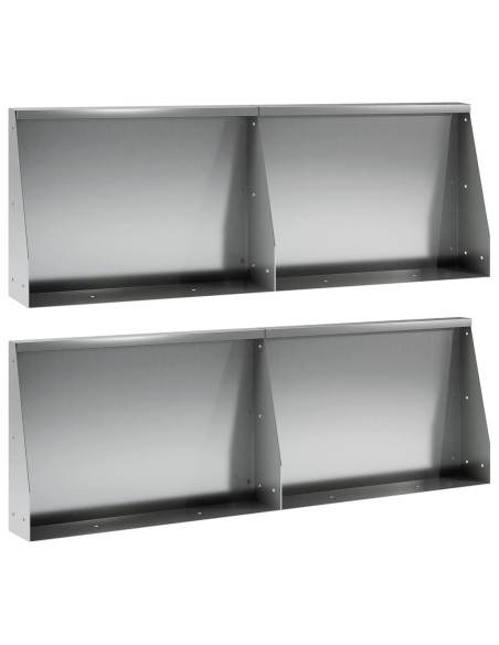 Muro di contenimento 4 pz 60 x 12 x 30 cm Acciaio zincato