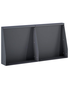 Muro di contenimento 2 pz 40 x 12 x 30 cm Acciaio Antracite