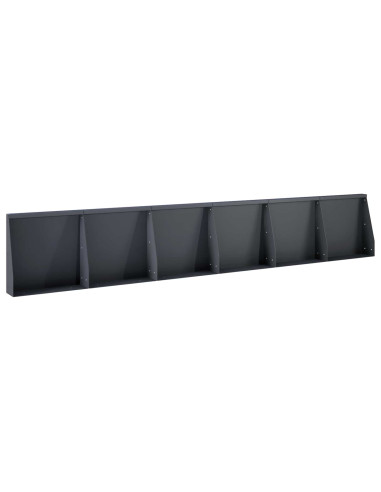 Muro di contenimento 6 pz 40 x 12 x 30 cm Acciaio Antracite