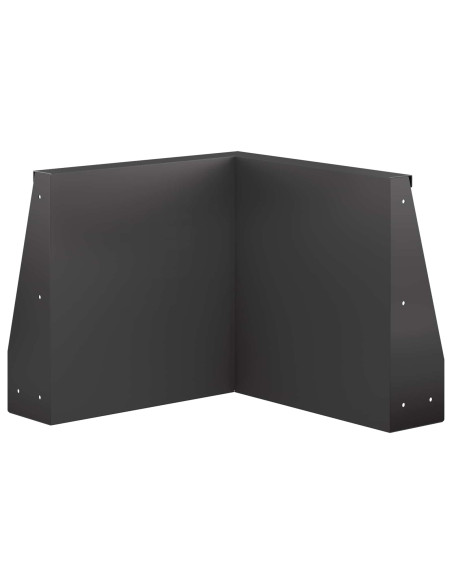 Muro di contenimento 2 pz 50 x 50 x 40 cm Acciaio Nero