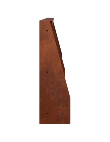 Muro di contenimento 2 pz 60 x 12 x 50 cm Acciaio Corten