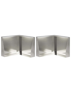 Muro di contenimento 2 pz 50 x 50 x 50 cm Acciaio Inox Argento 2
