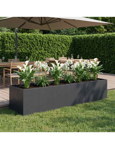 Vaso da giardino Nero 280 x 80 x 60 cm