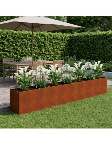 Vaso da giardino Ruggine 360 x 40 x 60 cm Acciaio Corten