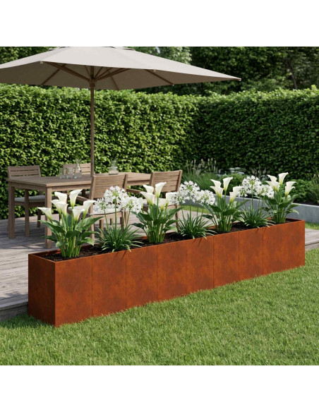 Vaso da giardino Ruggine 360 x 40 x 60 cm Acciaio Corten