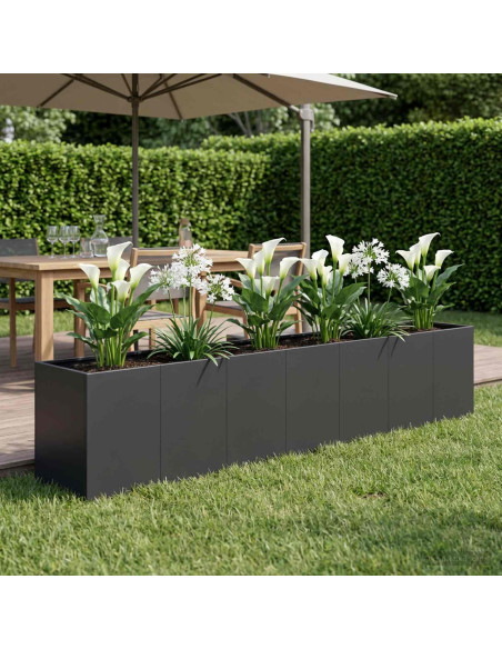 Vaso da giardino Nero 280 x 40 x 60 cm