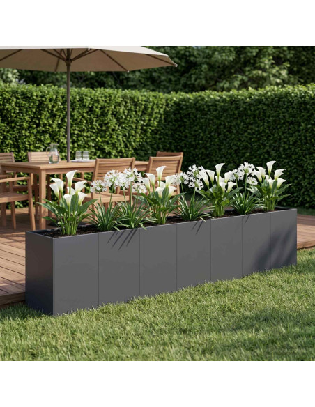 Vaso da giardino Antracite 280 x 40 x 60 cm