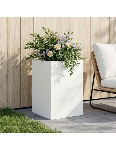 Vaso da giardino Bianco 40 x 40 x 60 cm